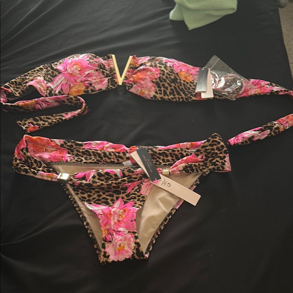Victoria's Secret Pink Floral and Leopard Bikini